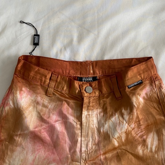 Gianfranco Ferre Vintage Printed Denim Low Rise Jean - Picture 2 of 3